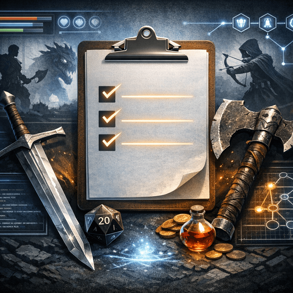 Combat Systems checklist for MUDs hero illustration