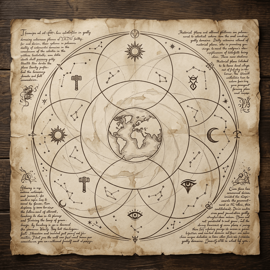 Pantheon design templates vs Magic system mapping vs Ques hero illustration