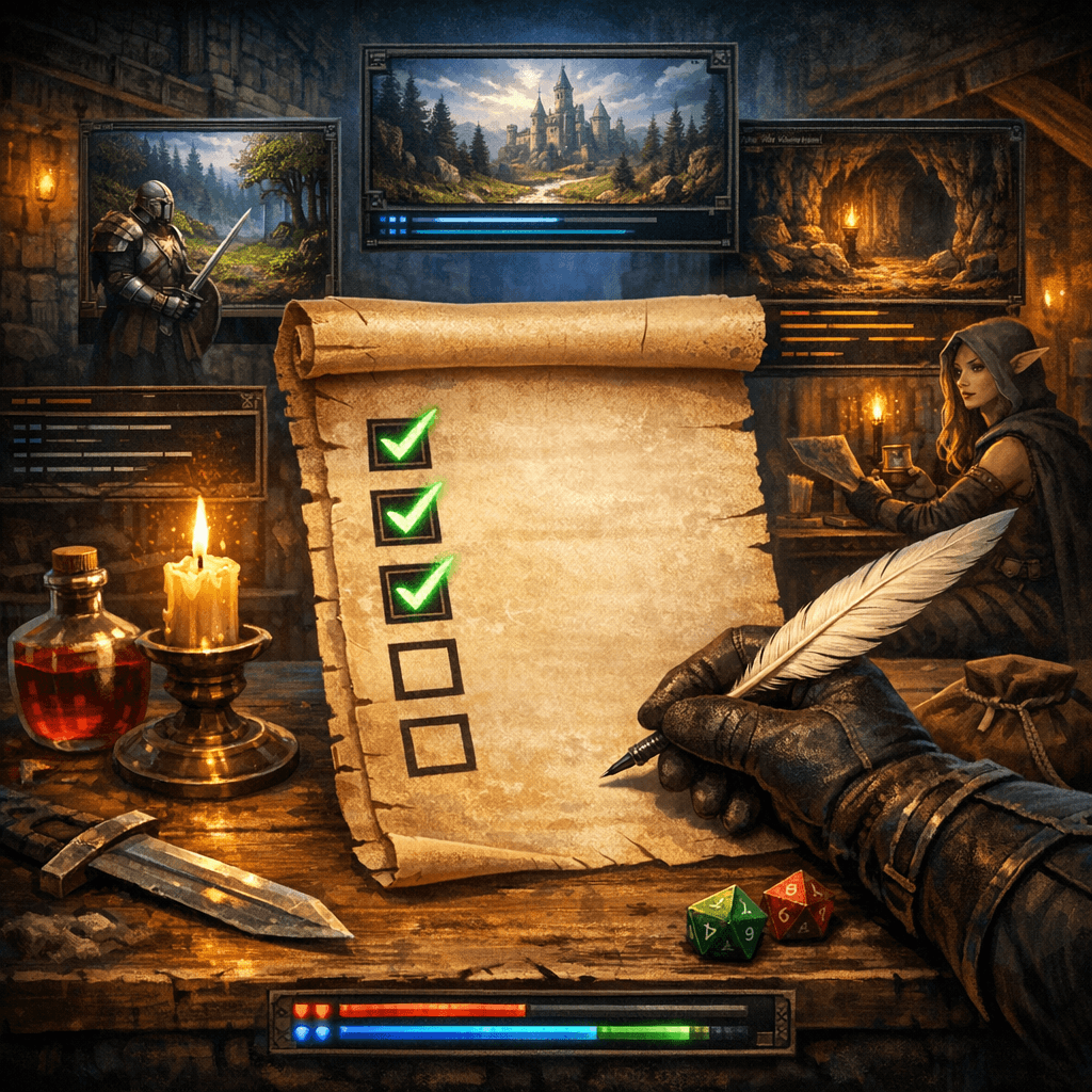 Roleplay MUDs checklist for MUDs hero illustration