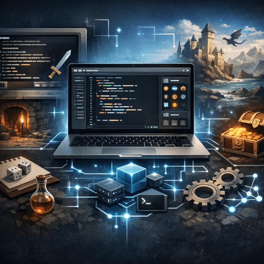 MUD Scripting with open-source tools hero illustration