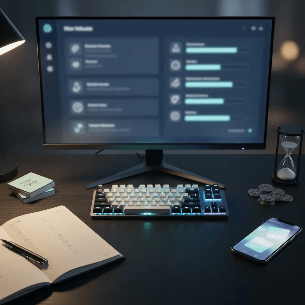 MUSHclient checklist for MUDs illustration